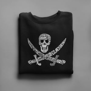 PIRATE CAPTAINS, SHIPS AND IMAGERY - Men's Word Art Crewneck Sweatshirt