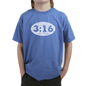 John 3:16 - Boy's Word Art T-Shirt