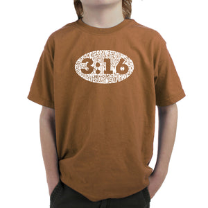 John 3:16 - Boy's Word Art T-Shirt