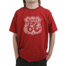Load image into Gallery viewer, Stops Along Route 66 - Boy&#39;s Word Art T-Shirt