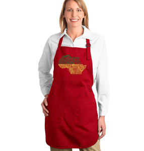 Countries in Africa - Full Length Word Art Apron