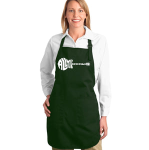 All You Need Is Love - Full Length Word Art Apron