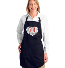 Load image into Gallery viewer, Baseball Mom - Full Length Word Art Apron