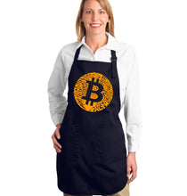 Load image into Gallery viewer, Bitcoin  - Full Length Word Art Apron