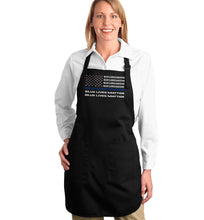 Load image into Gallery viewer, Blue Lives Matter - Full Length Word Art Apron