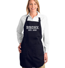 Load image into Gallery viewer, POPULAR NEIGHBORHOODS IN BRONX, NY - Full Length Word Art Apron