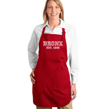 Load image into Gallery viewer, POPULAR NEIGHBORHOODS IN BRONX, NY - Full Length Word Art Apron
