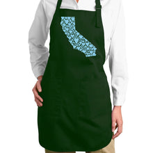 Load image into Gallery viewer, California Hearts  - Full Length Word Art Apron