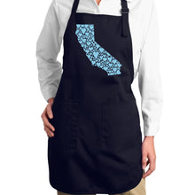 Load image into Gallery viewer, California Hearts  - Full Length Word Art Apron