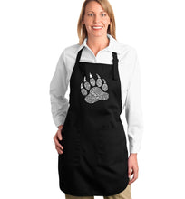 Load image into Gallery viewer, Types of Bears - Full Length Word Art Apron