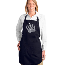 Load image into Gallery viewer, Types of Bears - Full Length Word Art Apron
