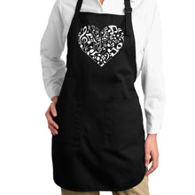 Load image into Gallery viewer, Heart Notes  - Full Length Word Art Apron