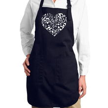 Load image into Gallery viewer, Heart Notes  - Full Length Word Art Apron