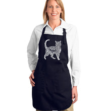 Load image into Gallery viewer, Cat - Full Length Word Art Apron