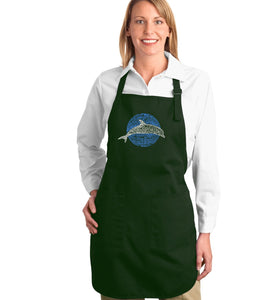 Species of Dolphin - Full Length Word Art Apron