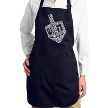 Load image into Gallery viewer, Hanukkah Dreidel - Full Length Word Art Apron