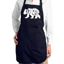 Load image into Gallery viewer, Explore - Full Length Word Art Apron