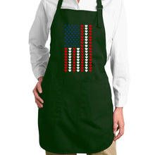 Load image into Gallery viewer, Heart Flag - Full Length Word Art Apron