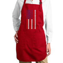 Load image into Gallery viewer, Heart Flag - Full Length Word Art Apron