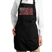 Load image into Gallery viewer, Full Length Word Art Apron - Fireworks American Flag