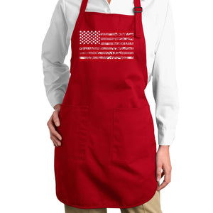 Full Length Word Art Apron - Fireworks American Flag