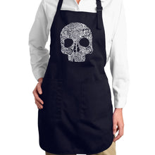 Load image into Gallery viewer, Flower Skull  - Full Length Word Art Apron