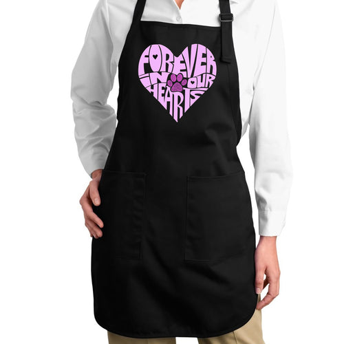 Forever In Our Hearts - Full Length Word Art Apron