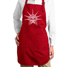 Load image into Gallery viewer, Freedom Skull  - Full Length Word Art Apron