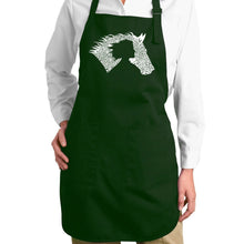 Load image into Gallery viewer, Girl Horse - Full Length Word Art Apron
