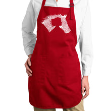 Load image into Gallery viewer, Girl Horse - Full Length Word Art Apron