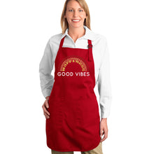 Load image into Gallery viewer, Good Vibes - Full Length Word Art Apron