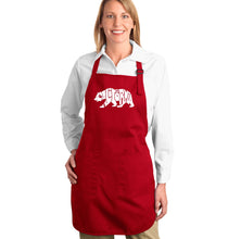Load image into Gallery viewer, California Bear - Full Length Word Art Apron