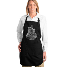 Load image into Gallery viewer, Languages Guitar - Full Length Word Art Apron