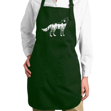 Load image into Gallery viewer, Howling Wolf  - Full Length Word Art Apron