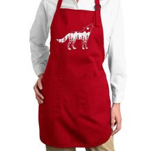 Load image into Gallery viewer, Howling Wolf  - Full Length Word Art Apron