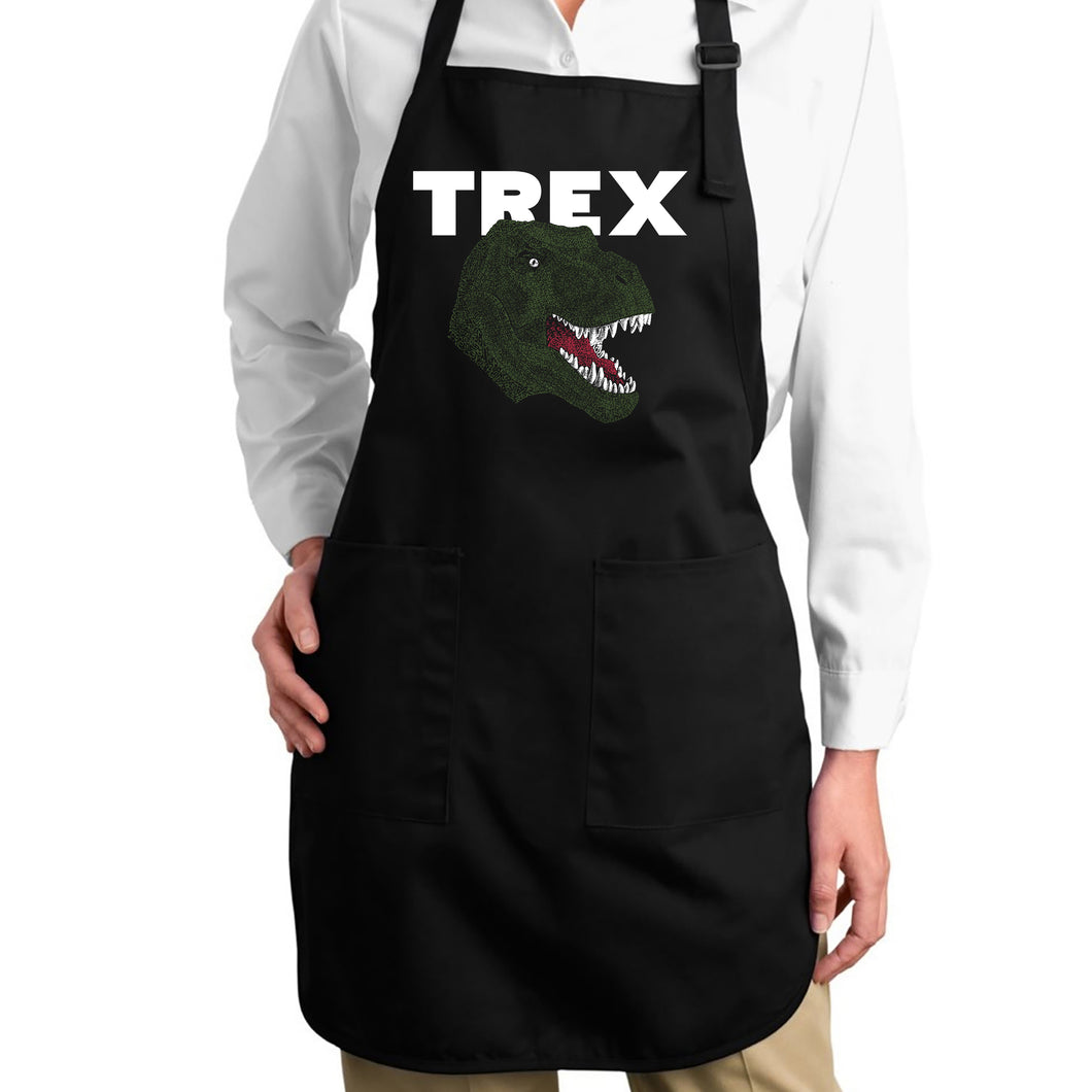 T-Rex Head  - Full Length Word Art Apron