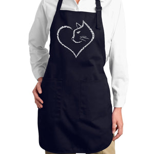 Cat Heart - Full Length Word Art Apron