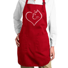 Load image into Gallery viewer, Cat Heart - Full Length Word Art Apron