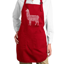 Load image into Gallery viewer, Llama Mama  - Full Length Word Art Apron