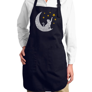 Cat Moon - Full Length Word Art Apron