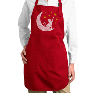 Cat Moon - Full Length Word Art Apron