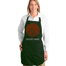 Load image into Gallery viewer, Occupy Mars - Full Length Word Art Apron