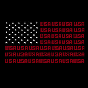 USA Flag  - Girl's Word Art T-Shirt