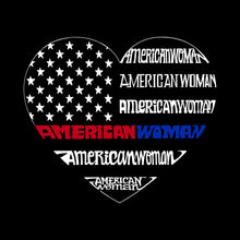 Load image into Gallery viewer, American Woman  - Women&#39;s Raglan Word Art T-Shirt