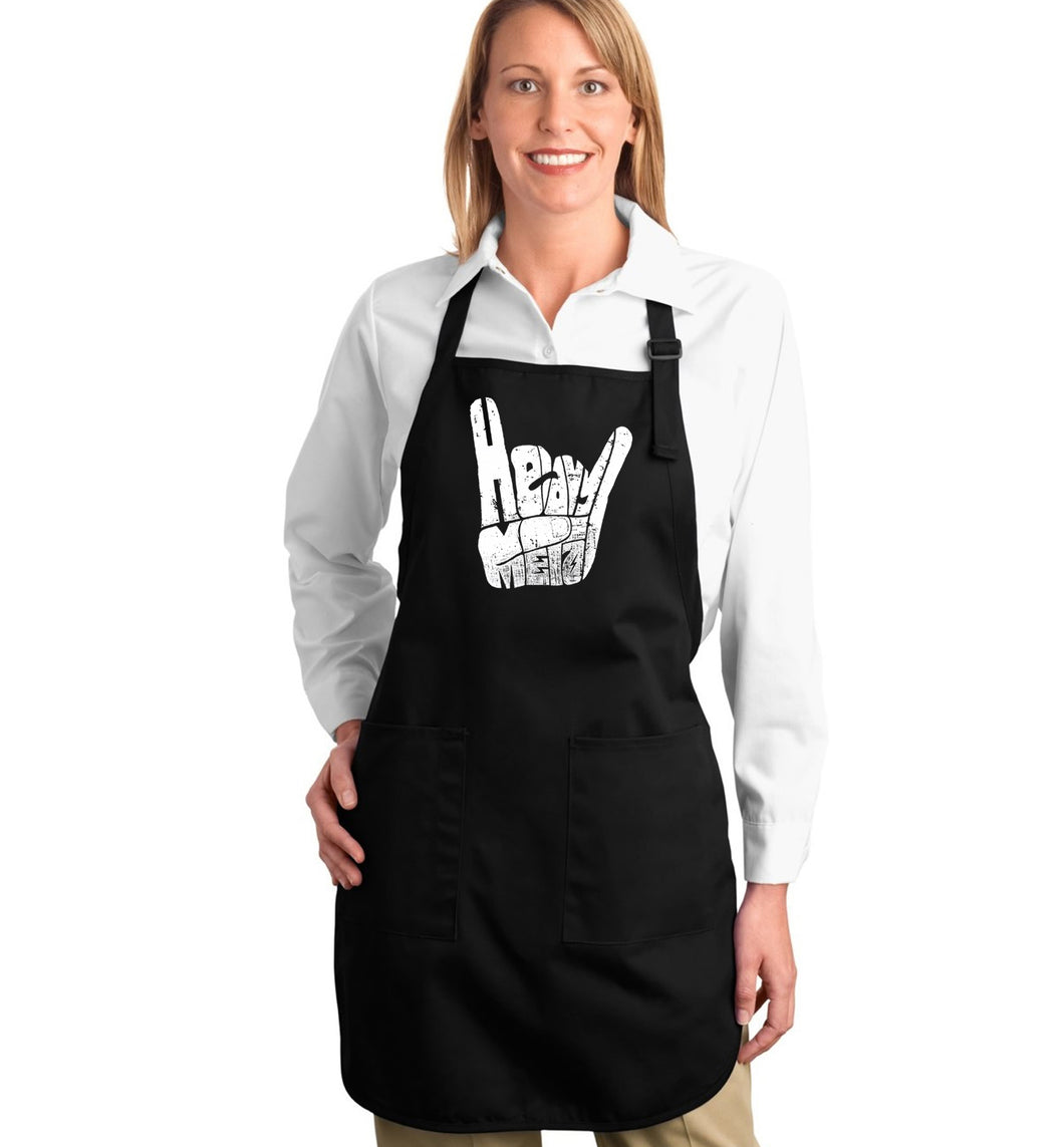 Heavy Metal - Full Length Word Art Apron