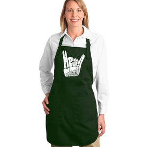 Heavy Metal - Full Length Word Art Apron