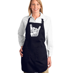 Heavy Metal - Full Length Word Art Apron