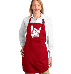 Heavy Metal - Full Length Word Art Apron