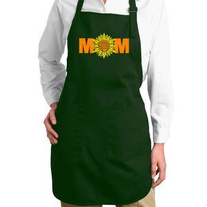 Mom Sunflower  - Full Length Word Art Apron
