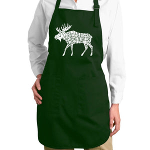 Moose  - Full Length Word Art Apron